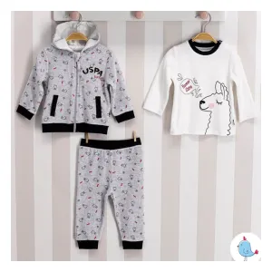 3Pcs Set Velvet Survette For Girls
